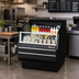 Thumbnail image #3 for Turbo Air Slim Profile Horizontal Open Display Merchandiser with Solid Side Panels, 39-1/8 Inch W, 6.7 Cu. Ft., Black