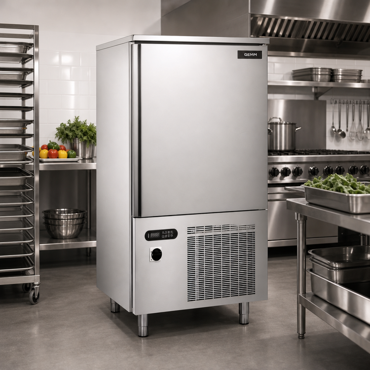 Product image #3 for Gemm Commercial Reach-In Blast Chiller/Freezer, Single Section, 15-Pan Capacity, Self-Contained, Stainless Steel, 208-240V, 3-Phase