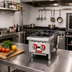 Thumbnail image #2 for Omcan 12-Inch Countertop Natural Gas Hot Plate with 2 Burners