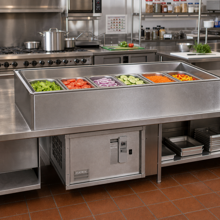 Product image #2 for Atlas Metal RMX-6 6-Pan Full-Size Refrigerated Cold Food Drop-In Unit