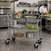 Thumbnail image #2 for Quantum 60 Inch x 18 Inch 3-Shelf 304 Stainless Steel Utility Bus Cart