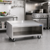 Thumbnail image #2 for La Rosa 38-Inch x 28-Inch Mobile Open Base Stainless Steel Equipment Stand with Undershelf