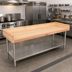 Thumbnail image #2 for John Boos 72 Inch x 30 Inch Laminated Maple Work Table Top with 4 Inch Coved Backsplash