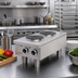 Thumbnail image #2 for BakeMax 2-Burner Electric Countertop Hot Plate with Thermostatic Controls, 208V