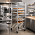 Thumbnail image #2 for CAC China 20-Tier Welded Aluminum Sheet Pan Rack Set with Casters, 26 x 20 x 69 Inches