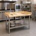 Thumbnail image #2 for Eagle Group 48 Inch x 30 Inch Bakers' Top Wood Work Table with 1-3/4 Inch Hardwood Top and Undershelf