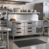Thumbnail image #2 for Garland Arctic Fire Three-Section Refrigeration Base with 6 Self-Closing Drawers, 102-Inch Wide, Remote Refrigeration