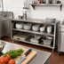 Thumbnail image #2 for BK Resources Open Front Stainless Steel Dish Cabinet with Fixed Shelf, 36 x 15 Inches