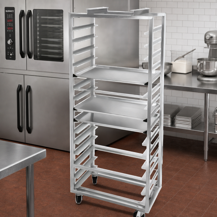 Product image #2 for Channel Manufacturing 413A-OR Standard Heavy-Duty Side-Loading Aluminum Bun Pan Oven Rack, 12-Pan Capacity