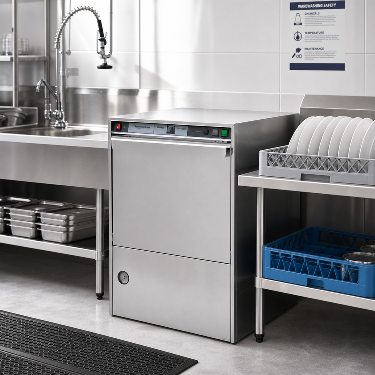 Product image #2 for Champion UH140B Freshwater Rinse High-Temperature Undercounter Dishwasher with Built-In Booster Heater