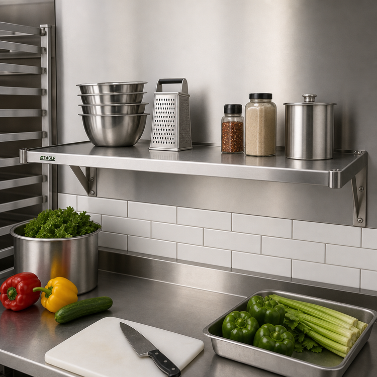 Product image #2 for Eagle Group Valu-Gard 42-Inch x 18-Inch Solid Commercial Shelf with Marine Edge