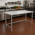 Thumbnail image #2 for BlendPort Budget Series 48 x 24-Inch Stainless Steel Work Table with Rear Upturn and Tubular Base