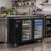 Thumbnail image #2 for IKON Refrigeration Two-Section Glass Swing Door Back Bar Cooler, 49-1/10 Inch, 10.45 Cu. Ft.