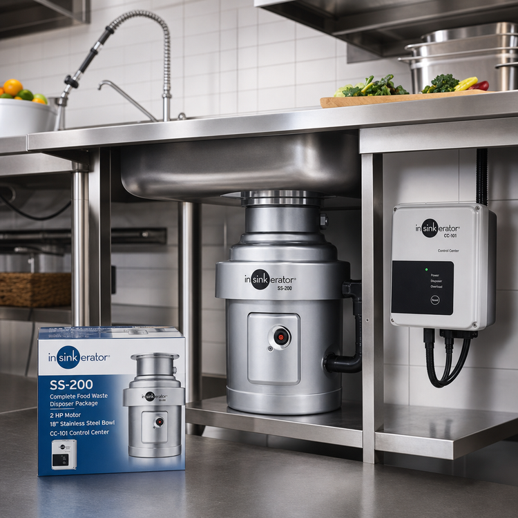 Product image #2 for InSinkErator SS-200 Complete Food Waste Disposer Package with 18 Inch Bowl, 2 HP Motor and CC-101 Control Center