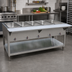 Thumbnail image #2 for BK Resources 5-Well Propane Commercial Steam Table with Cutting Board Shelf and Adjustable Undershelf