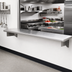 Thumbnail image #2 for Pass-Thru Wall Shelf, 144W x 24D, 304 Stainless Steel