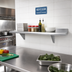 Thumbnail image #2 for Advance Tabco 120 Inch x 15 Inch Wall-Mounted Stainless Steel Shelf, 18 Gauge 430 Satin Finish