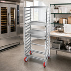 Thumbnail image #2 for Channel Manufacturing Lifetime Tough AXD2815 Extra-Heavy-Duty 15-Pan Side-Load Aluminum Bun Pan Rack, 29 x 18 x 70 in.