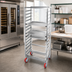 Thumbnail image #2 for Channel Lifetime Tough Extra Heavy-Duty Side-Load Aluminum Bun Pan Rack, 15-Pan Capacity, 29 x 18 x 70 in.