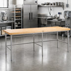 Thumbnail image #2 for John Boos SBS-S23 Baker's Table Frame for 144 x 36 Inch Top, Stainless Steel, Welded Construction