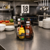 Thumbnail image #2 for Ironworks Round Black Wrought Iron Condiment Rack with Table Number Slot