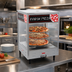 Thumbnail image #2 for Rotating 3-Tier Pizza Merchandiser Hot Food Display with 12-Inch Racks, Stainless Steel and Tempered Glass