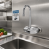 Thumbnail image #2 for T&S Brass ChekPoint Wall-Mount Touchless Electronic Faucet with 4-Inch Centers, Rigid Gooseneck Spout and Thermostatic Mixing Valve