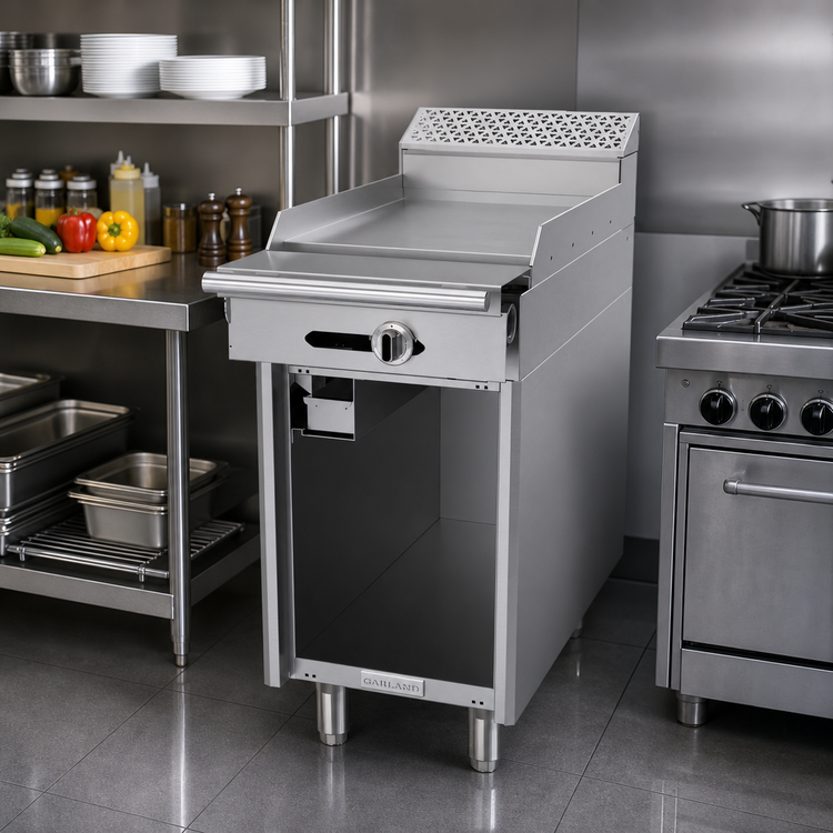 Product image #2 for Garland Cuisine Series 18-Inch Gas Add-A-Unit Griddle Range with Thermostatic Controls and Storage Base