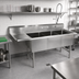 Thumbnail image #2 for John Boos B-Series Commercial 3-Compartment Sink with Left Drainboard, 76-3/16 Inch Wide, 16-Gauge Stainless Steel