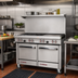 Thumbnail image #2 for Southbend S-Series 48-Inch Gas Restaurant Range with 4 Open Burners, 24-Inch Griddle, Convection Oven and Cabinet Base