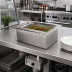 Thumbnail image #2 for Eagle Group SGDI-1-240T Drop-In Electric Hot Food Well, 1 Full-Size Pan, Wet or Dry, Thermostatic, No Drain, 240V