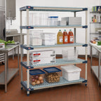 Thumbnail image #2 for Metro MetroMax 4 MF-245474G-S-4 All-Polymer 4-Shelf Starter Shelving Unit, 54W x 24D x 74H, Microban