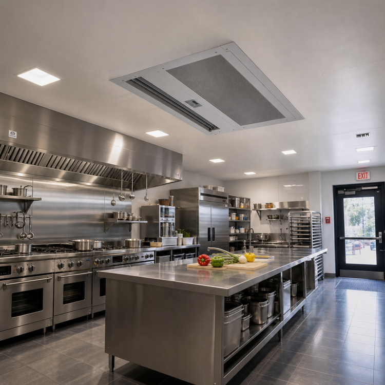Product image #2 for Berner Architectural Recessed 16 Ambient Air Curtain, 108-Inch, 3-Motor, 1 HP, Single-Phase