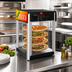 Thumbnail image #2 for Hatco Flav-R-Fresh Pass-Through Countertop Hot Food Display Cabinet, 2-Door, 4-Tier Rotating Rack, 120V