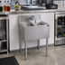 Thumbnail image #2 for Krowne Royal Series Two-Compartment Underbar Sink Unit with Splash-Mount Faucet, 24 x 19 Inches