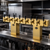 Thumbnail image #2 for Perlick 4006-24BTF4 Extra High 24-Faucet Bridge Tee Glycol-Cooled Countertop Draft Beer Tower, Tarnish-Free Brass