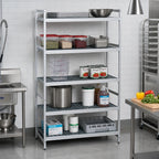 Thumbnail image #2 for Fermod Fermostock 5R59A83 5-Shelf Stationary Perforated Polymer Shelving Starter Unit, 59W x 14D x 83H