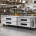 Thumbnail image #2 for KoolMore 84-Inch Commercial Chef Base Refrigerator Storage Cabinet with 4 Refrigerated Drawers