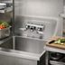 Thumbnail image #2 for T&S Brass Workboard Faucet, Less Nozzle, Backsplash Mount, 3-1/2 Inch Centers, Low-Lead