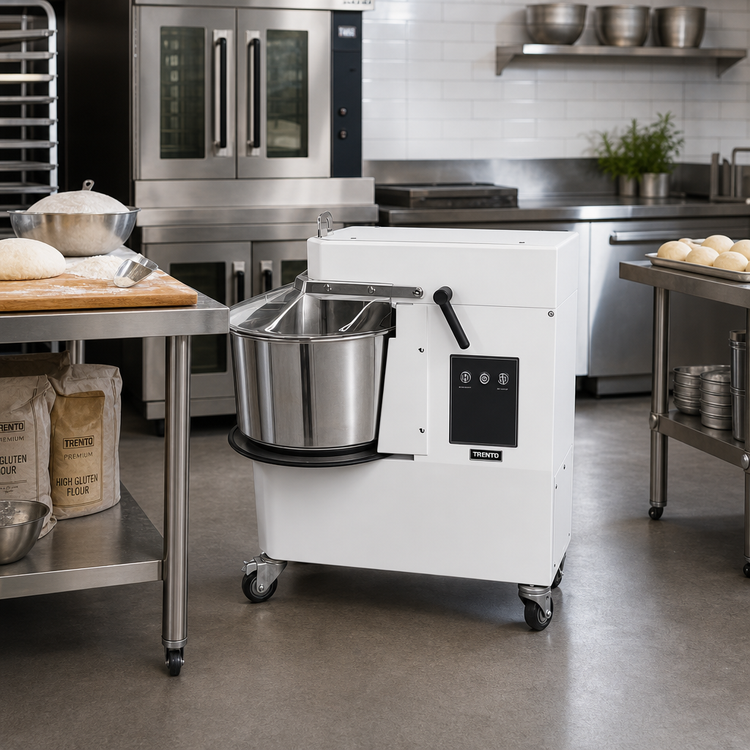 Product image #3 for Trento Commercial Spiral Mixer, 21 Liter / 46 lb. Capacity, Removable 304 Stainless Steel Bowl, 120V