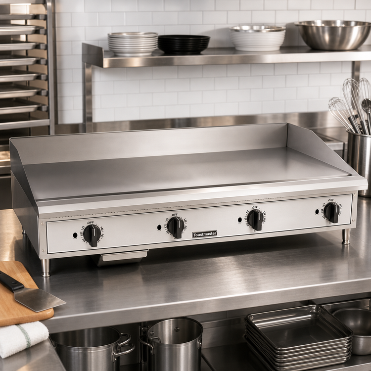 Product image #2 for Toastmaster 48-Inch Countertop Natural Gas Manual Griddle with 3/4-Inch Polished Steel Plate