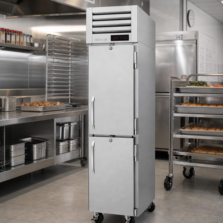 Product image #3 for Turbo Air PRO Series 1-Section Reach-In Heated Holding Cabinet with 2 Half Solid Doors, Left-Hinged