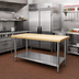 Thumbnail image #2 for Eagle Group 96-Inch x 30-Inch Hardwood Top Work Table with Stainless Steel Undershelf and Tubular Legs