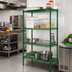 Thumbnail image #2 for Heavy Duty 4-Tier Freestanding Wire Shelving Unit, 48 x 14 Inches, Green Epoxy Coated