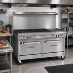 Thumbnail image #2 for Southbend (Middleby) Ultimate 4604CC-2G 60-Inch Gas Range with 6 Open Burners, 24-Inch Griddle & 2 Cabinets