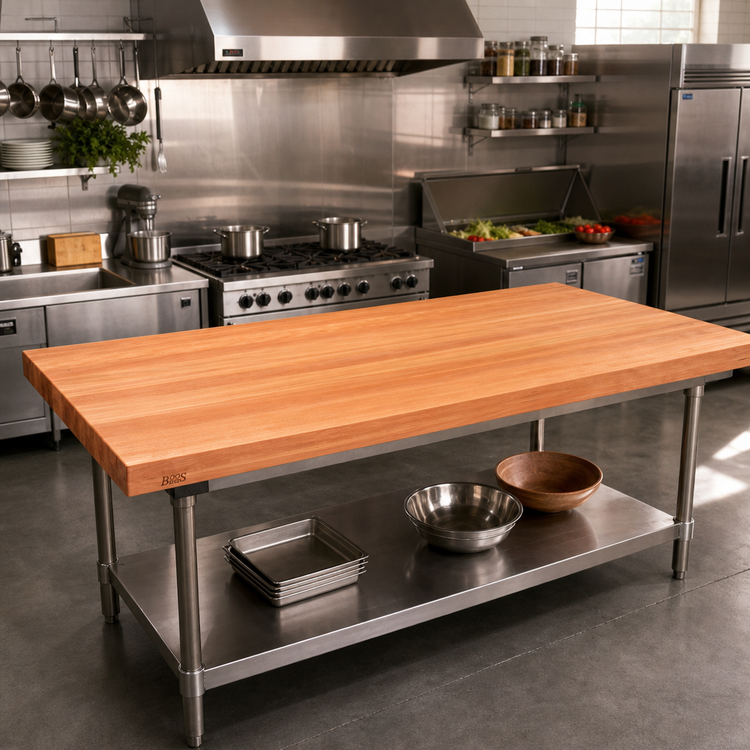 Product image #2 for Boos Block American Cherry Edge Grain Kitchen Countertop, 132 x 48 x 3 Inches, Varnique Finish