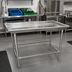 Thumbnail image #2 for Advance Tabco Stainless Steel Dish Sorting Table, 60 x 30 Inches, 3-Inch Raised Edge, Without Backsplash
