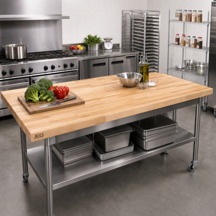 Product image #2 for Boos Block Northern Hard Rock Maple Blended Edge Grain Kitchen Countertop, 72 x 32 x 1-1/2 Inch, Oil Finish