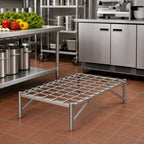 Thumbnail image #2 for Metro Super Erecta HP55S Stainless Steel Offset Wire Dunnage Rack with Lift-Off Mat, 48 x 24 x 14-1/2 Inch