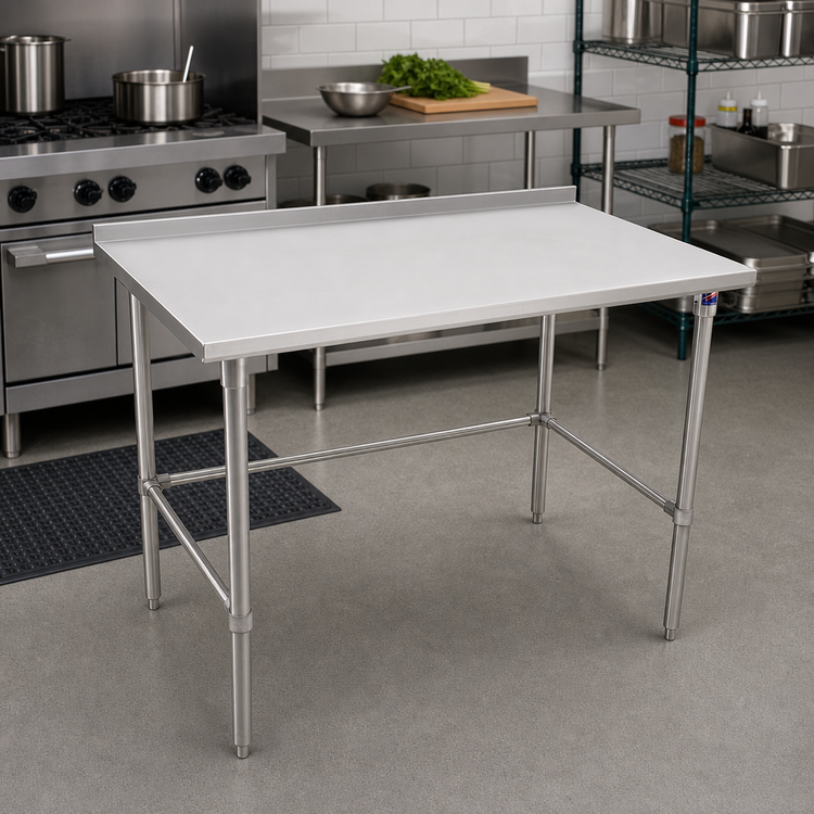 Product image #2 for John Boos Stallion 48 x 30-Inch 16-Gauge Stainless Steel Top Work Table with 1-1/2-Inch Rear Backsplash